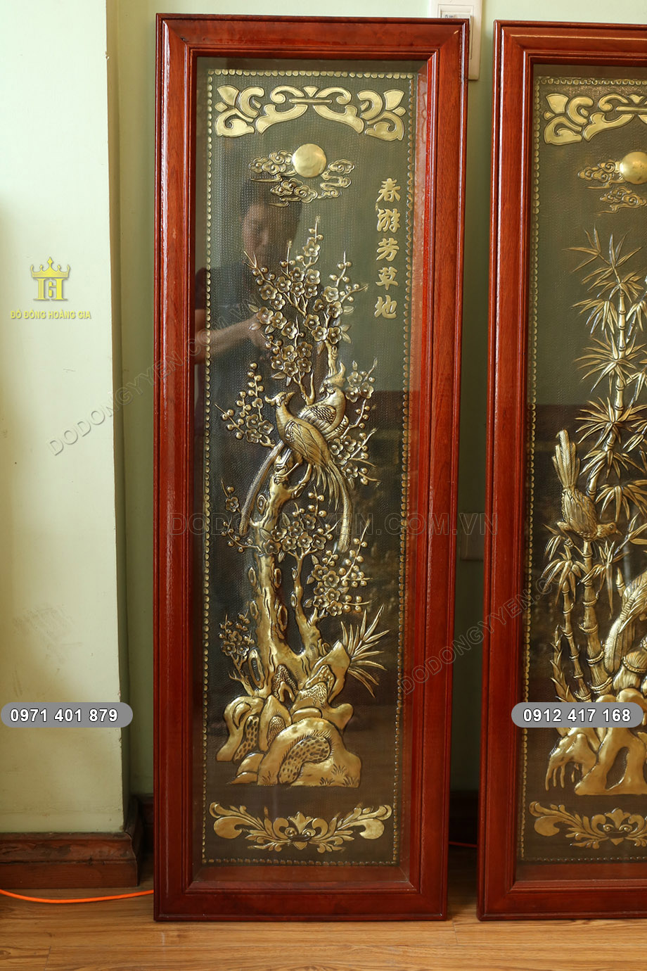 tranh tứ qu&yacute; đồng hun 1m2